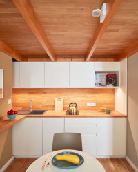 Architekti Zachar: kuchyně s dubovým obkladem