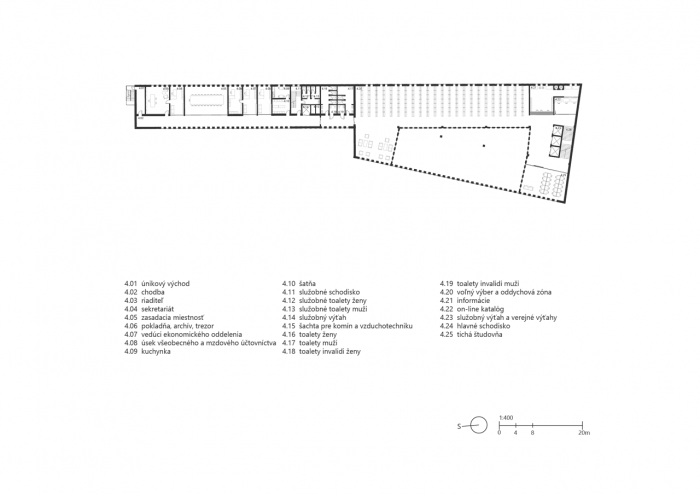 Patrik Kovaľ, Štátna vedecká knižnica v Prešove, půdorys 4. NP – foto