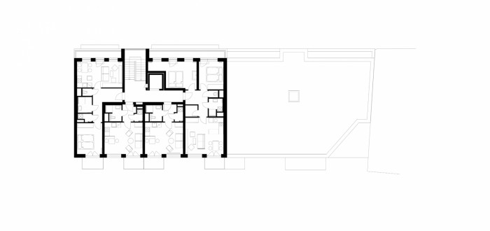 Bytový dům Spolková v Brně, Atelier RAW / Tomáš Rusín, Ivan Wahla, Lukáš Vágner, půdorys 7NP