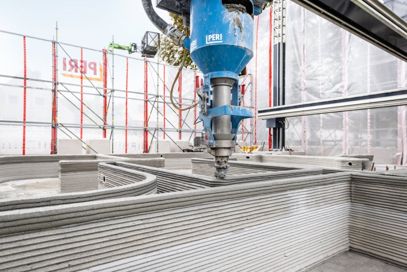 Speciální beton pro 3D tisk betonových staveb. Vyvinul ho výzkumný tým společnosti Heidelberg Materials