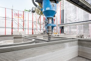 Speciální beton pro 3D tisk betonových staveb. Vyvinul ho výzkumný tým společnosti Heidelberg Materials