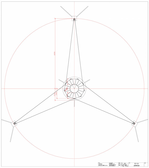 Rozhledna Kraličák, Huť architektury Martin Rajniš, výkresy