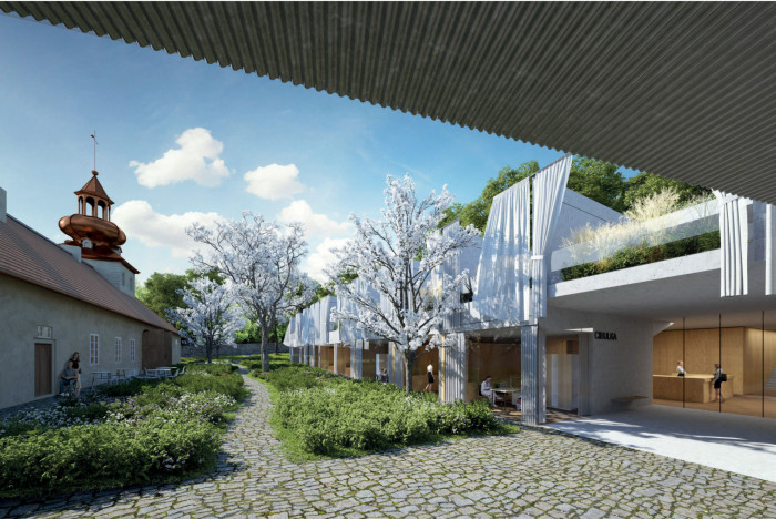 Vítězný návrh přestavby usedlosti Cibulka z dílny studia Petr Hájek Architekti