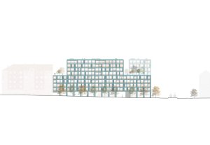 Residence Vysočany, pohled, M2AU