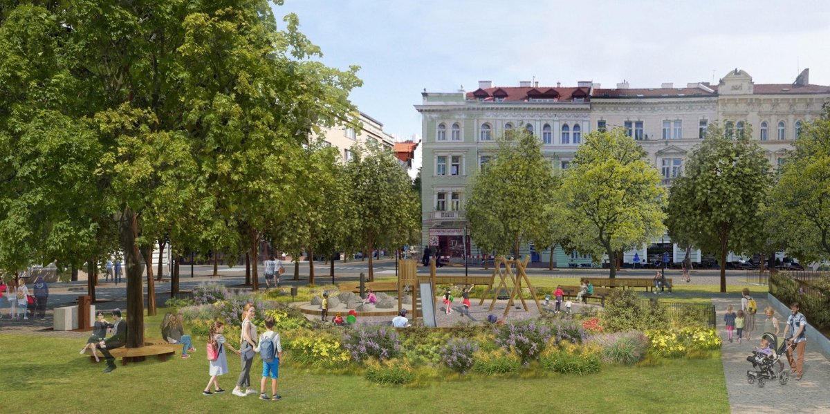 Revitalizace náměstí Jiřího z Poděbrad odstartuje do roku 2023