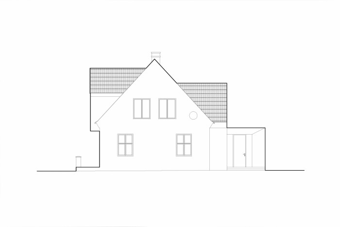 Vila s fontánou, Mjölk architekti, pohled severovýchod