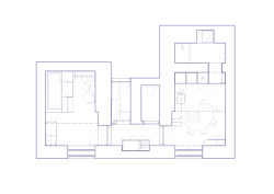 Půdorys – spodní (Bydlení na 37 metrech čtverečních; hurá studio)