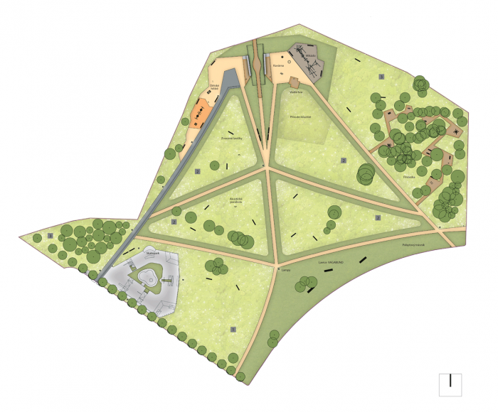 David Prudík, M&P Architekti, Park 4Dvory, situace – foto