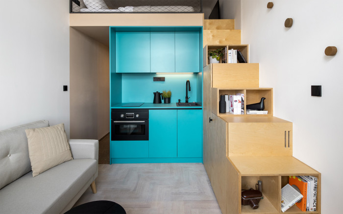 Garsonka "U Výstaviště" v Praze-Holešovicích od studia DesignPro