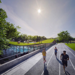 Vizualizace městských Riegrových lázní na Praze 2 od studia Petr Janda / brainwork - iniciační studie