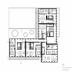 Polyfunkční dům Kvítková, půdorys 4NP, Chládek architekti
