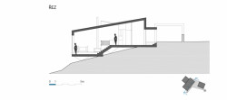 Víkendový dům nad lomem, BLOK architekti, řez