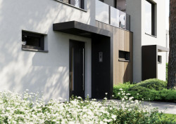 Modul ROOFY obsahuje různé komponenty – číslo popisné, poštovní schránku a přípravu na zvonek. Je doplněn stříškou, takže jeho umístění je možné pouze u domu, poskytuje tak i ochranu před nevlídným počasím.