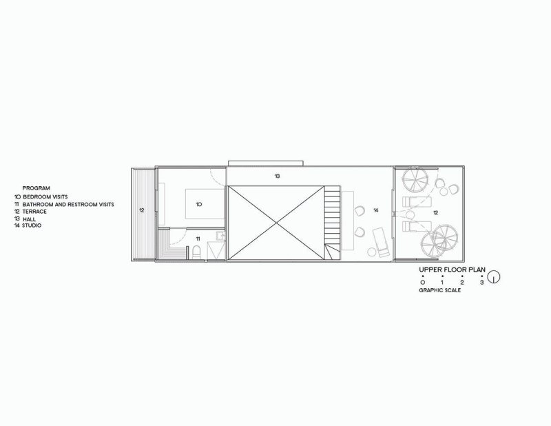 S+ diseño, Huiini House - půdorys patra