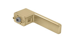 Minimalistické kliky od MP KOVÁNÍ. Zamykají se bez klíču, pomocí tlačítka.