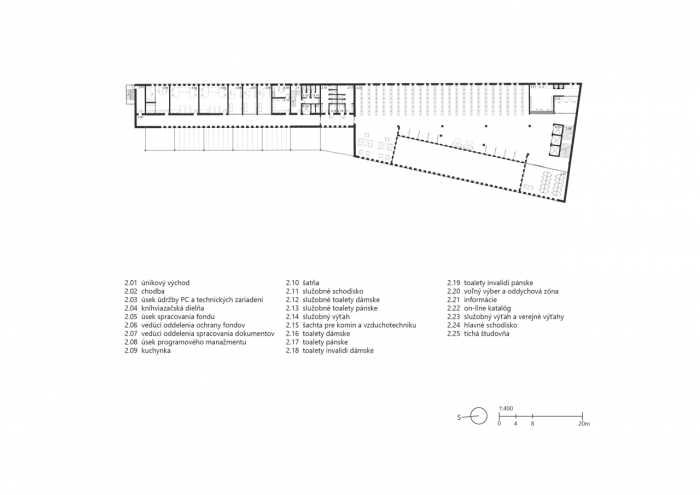 Patrik Kovaľ, Štátna vedecká knižnica v Prešove, půdorys 2. NP – foto