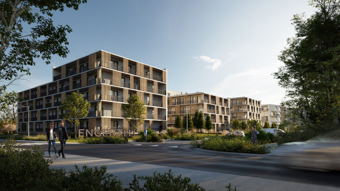 Rezidence Engerth budovaná v Kladně-Ostrovci podle návrhů kanceláří Expert Architects a Ateliér Smitka. Developerem je EBM Group.