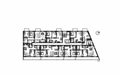 Viladom Tajovského, BMX studio, půdorys 3NP