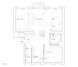toito architekti, Byt G, půdorys – foto