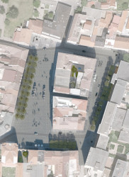 Návrh na úpravu náměstí v Benešově, situace,Marcela Steinbachová, Vít Holý