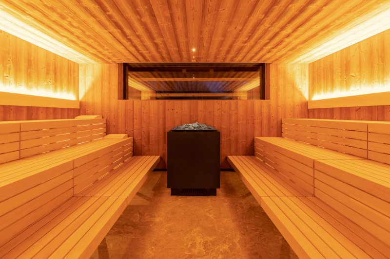 Komerční finská sauna TAO pro resort Aldrov v Krkonoších