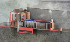 Proměna hospodářských staveb na bydlení, OOIIO architecture, řez po rekonstrukci