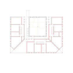 Rodinné komunitní bydlení ve Villy, Madeleine architectes, Studio François Nantermod: Půdorys 2NP