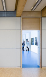 Vláknocementové desky mají využití v mnoha interiérech - v restauracích, galeriích, stanicích metra i doma. (na obrázku School Gollingen, použití desky Carat)