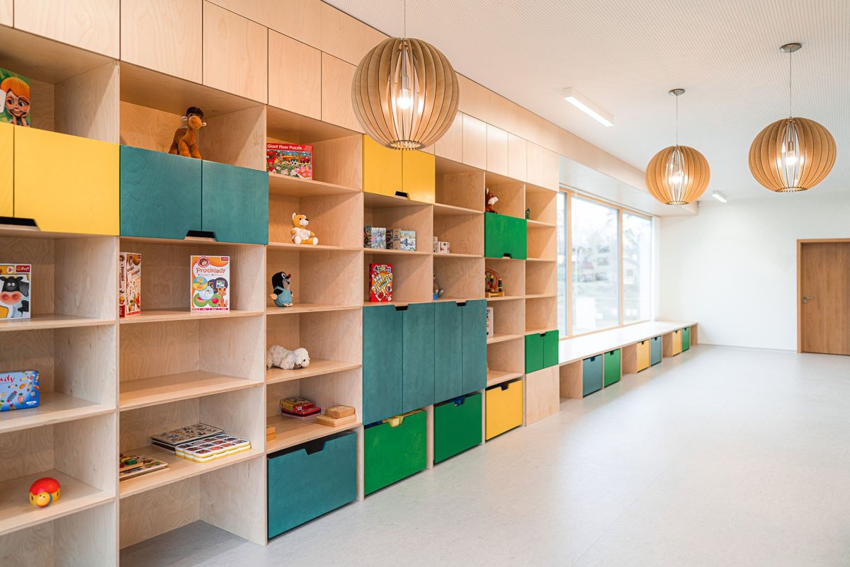 Interiér (Mateřská škola ve Vědomicích, Architip)