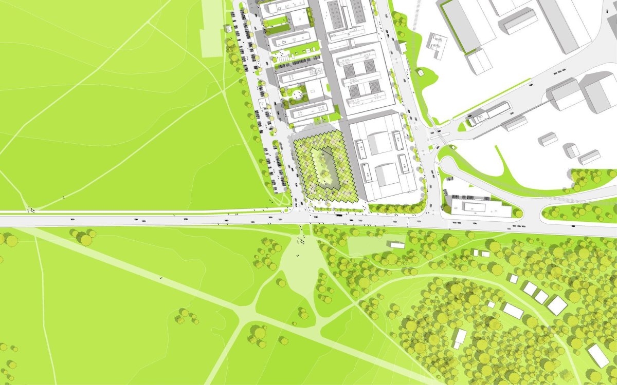 Obytný projekt 79&PARK ve Stockholmu, studio BIG, schéma