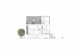 SLLA, Komunitní centrum Máj, řez příčný – foto