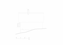 Transformace stodoly v údolí Myrkdalen na turistické ubytování, východní pohled, OPAFORM