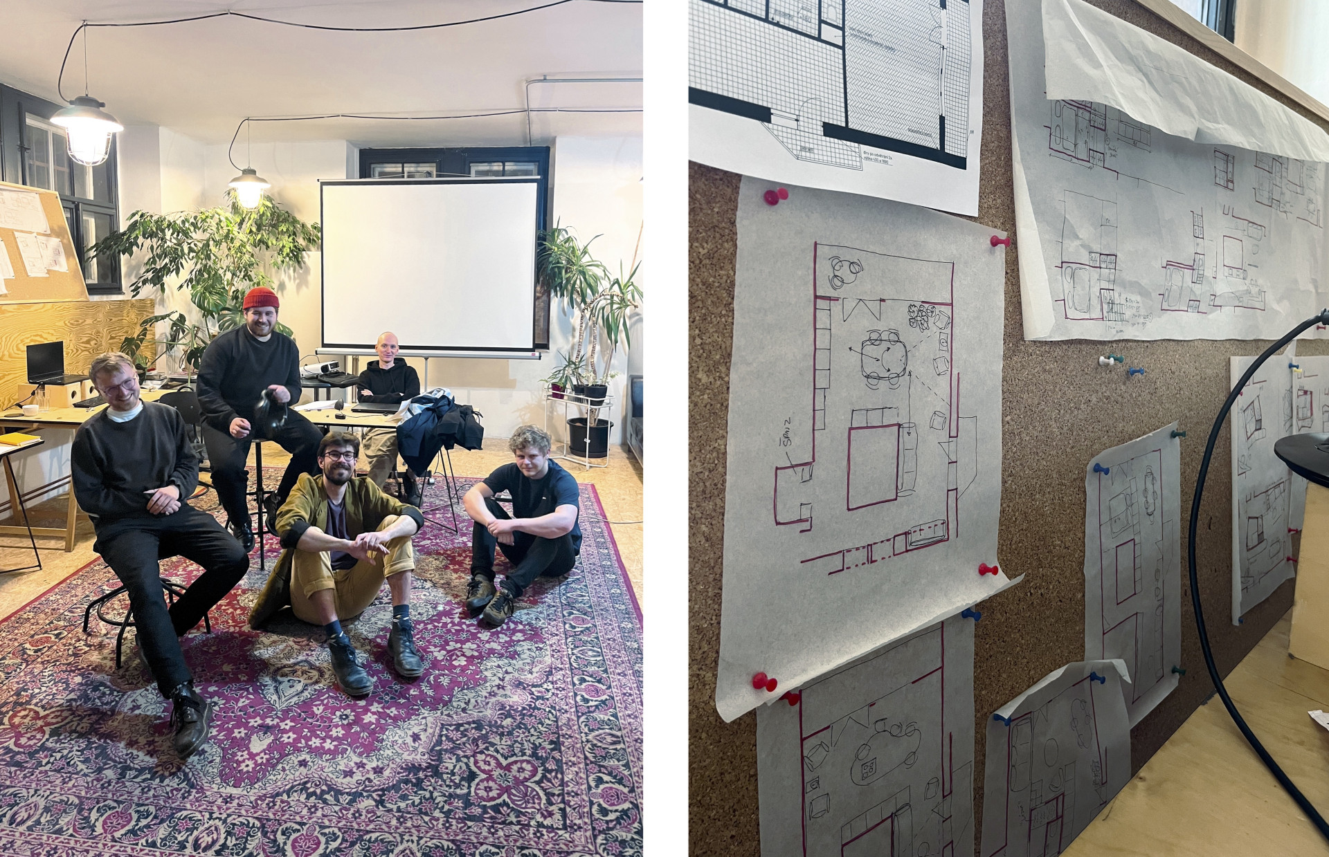 Tamti architekti - zleva: Adam Dvořák, Štěpán Perný, Oskar Madro, Šimon Semerák a Ondřej Machač