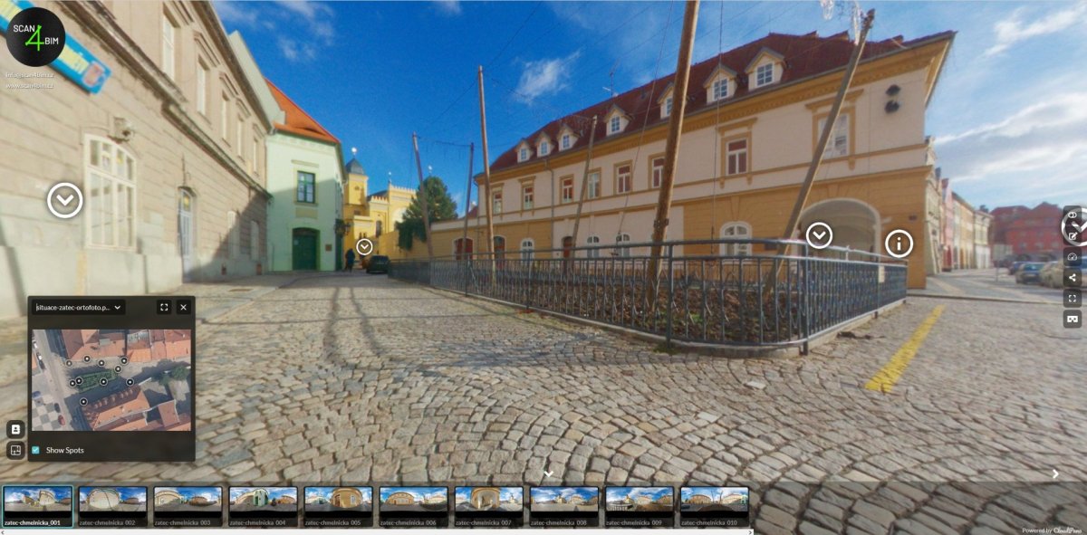 Prostředí virtuální prohlídky ve webové aplikaci CloudPano.com