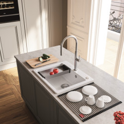 Dřez Franke MythosX bez okapu v barvě Glacier (včetně příslušenství)