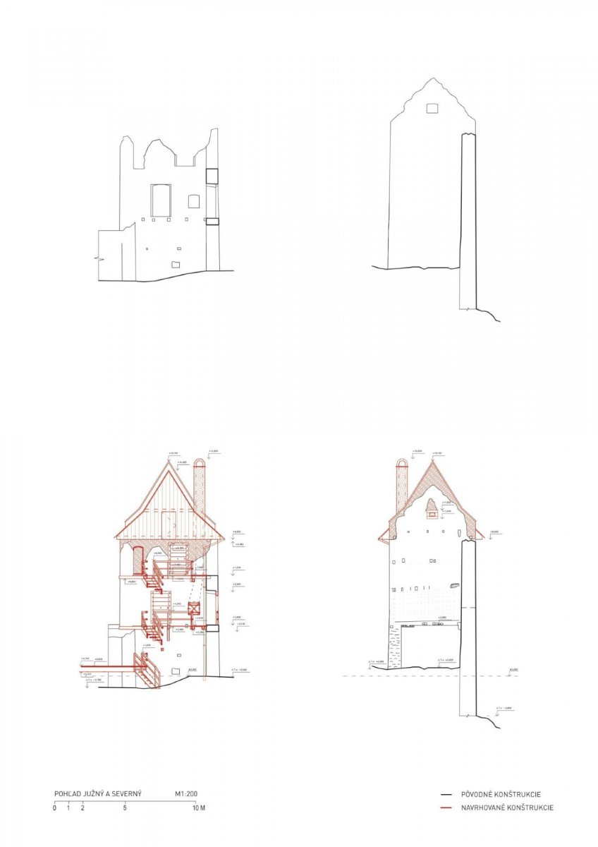 Hospodářská budova na hradě Uhrovec, Atelier ô / Martin Varga, Martin Kvitkovský, Pavol Pauliny, pohled