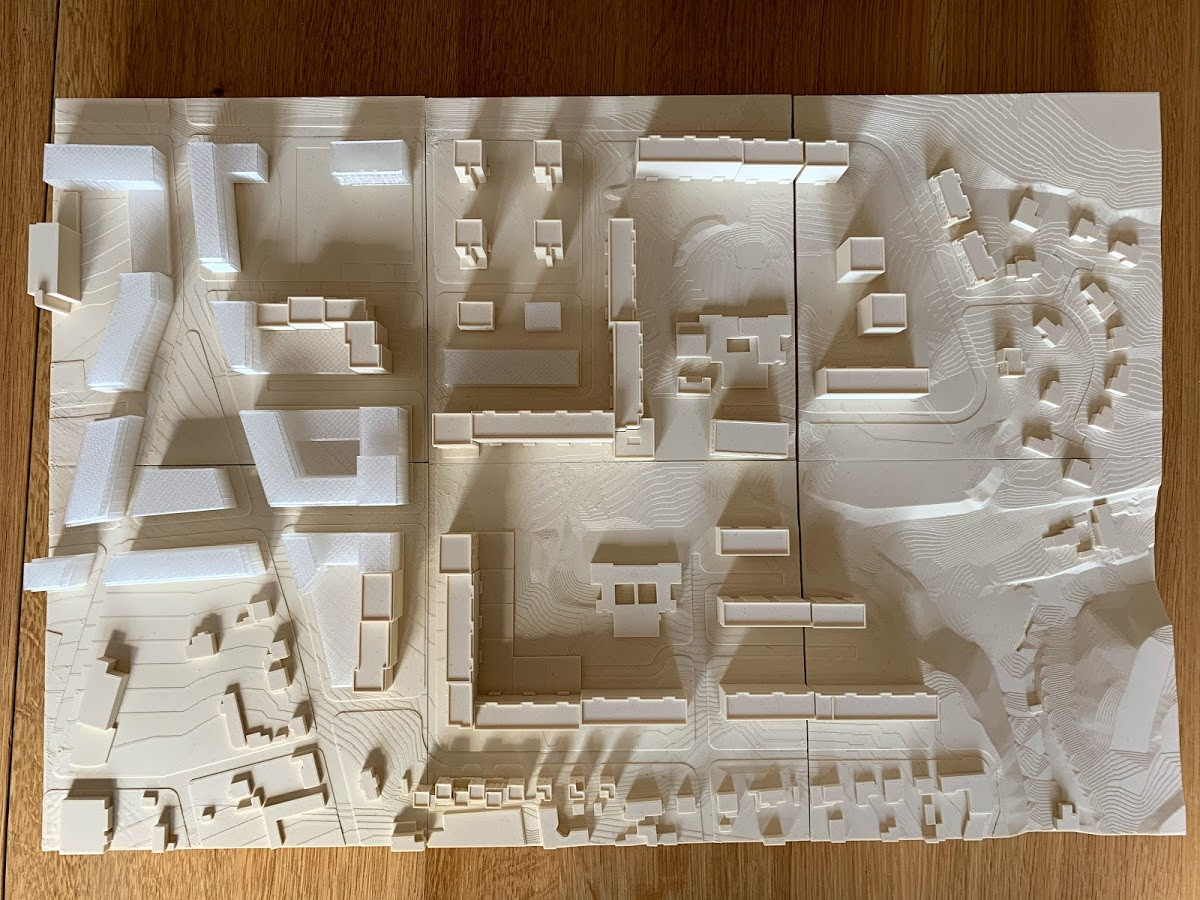 Architekt Pavel Hnilička začal používat 3D tisk také pro urbanistické modely, které skládá ze čtverců 20x20 centimetrů. Zdroj: Pavel Hnilička Architekti