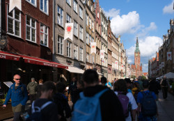 Fasády domů v ulici Długa