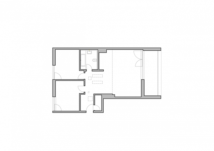 MIMOarchitekti, Výhľadňa pod Kolibou, půdorys, původní stav – foto