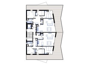 Bytový dům Corso Beroun, půdorys 5np, ov-a