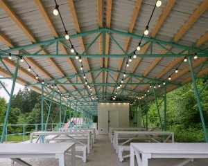 Střecha (Zázemí Lesního koupaliště, Mjölk architekti, Marie Vondráková)