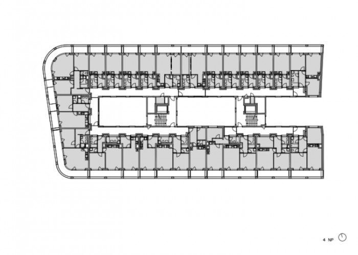Rezidence Prachnerova, A.LT Architekti, půdorys 4NP