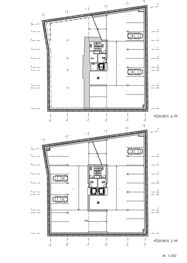 Polyfunkčná budova Konventná, Architekti A B.K.P.Š., půdorys