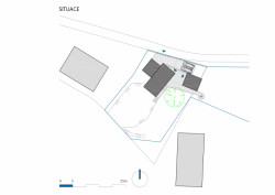 Víkendový dům nad lomem, BLOK architekti, situace
