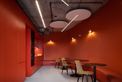 Interiér osmého podlaží Drnu od Studio acht a Vos Interieur