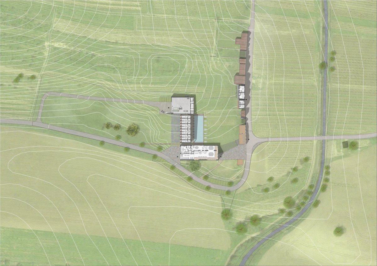 Vinařství Mikrosvín, FAM Architekti, situace.