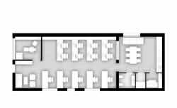 Vila s ateliérem, půdorys ateliére, Ateliér Menšík Skrušný