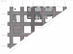 Památník Jana Palacha, RO_AR Szymon Rozwałka architects, půdorys expozice // 3. místo – foto