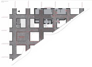 Památník Jana Palacha, RO_AR Szymon Rozwałka architects, půdorys expozice // 3. místo – foto