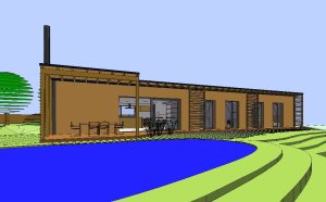 ARCHCON atelier realizoval dřevem opláštěný rodinný dům navržený podle principů feng-šuej